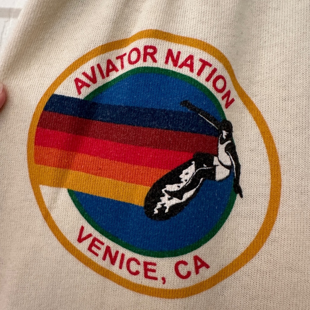 Aviator Nation Cream Joggers